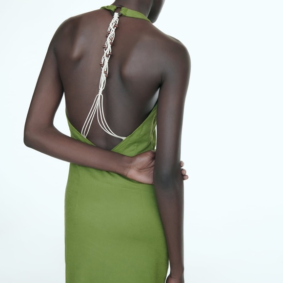 Zara Dresses & Skirts - Zara limited edition macrame beaded backless maxi dress